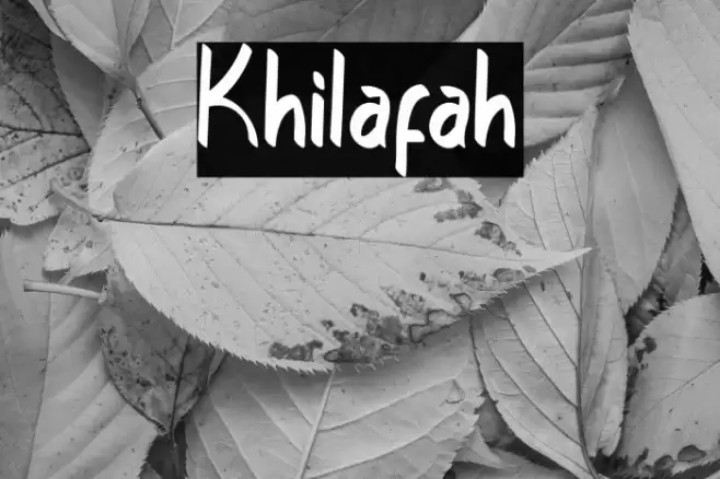 Khilafah Font examples