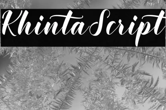 KhintaScript Font examples