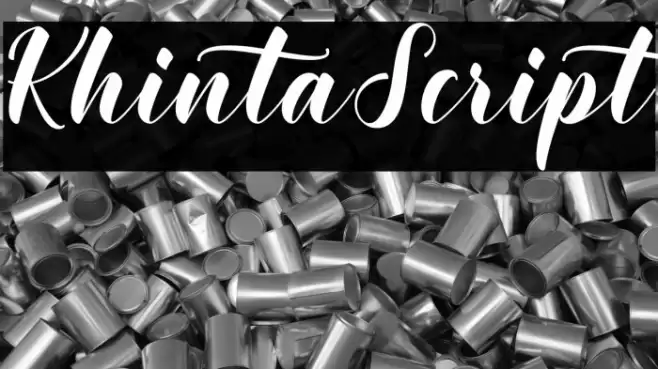 KhintaScript Font examples