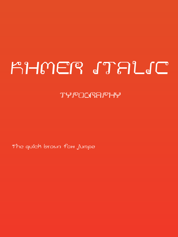 Khmer Italic Poster