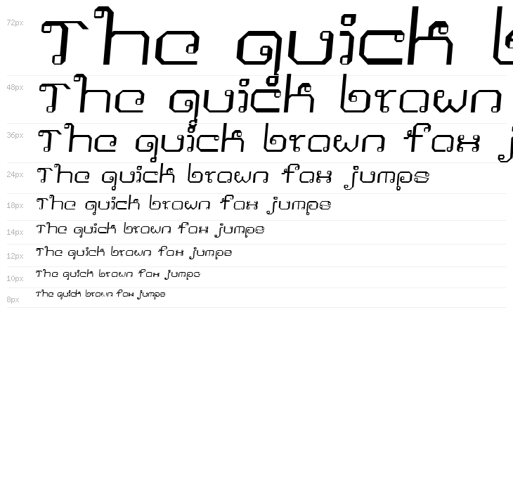 Khmer Italic Waterfall