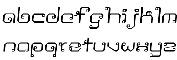 Khmer Italic Font LOWERCASE