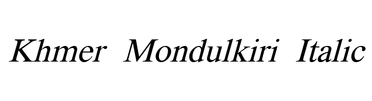 Khmer Mondulkiri Italic  フリーフォントのダウンロード