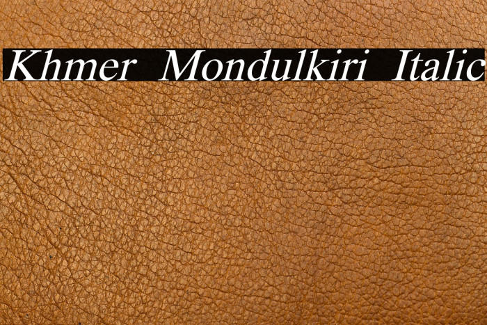 Khmer Mondulkiri Italic Example 1