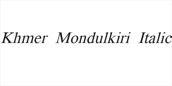 Khmer Mondulkiri Italic Logo
