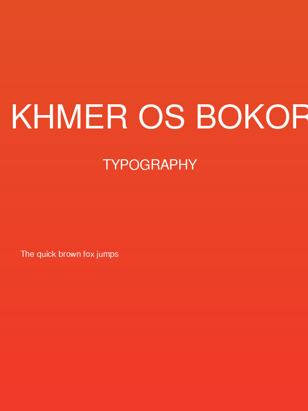 Khmer OS Bokor Poster