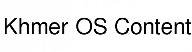 Khmer OS Content 