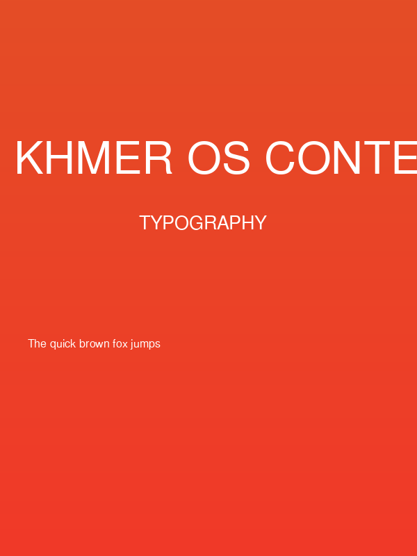 Khmer OS Content Poster