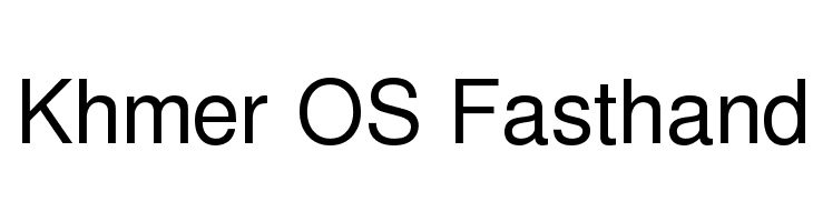 Khmer OS Fasthand Font