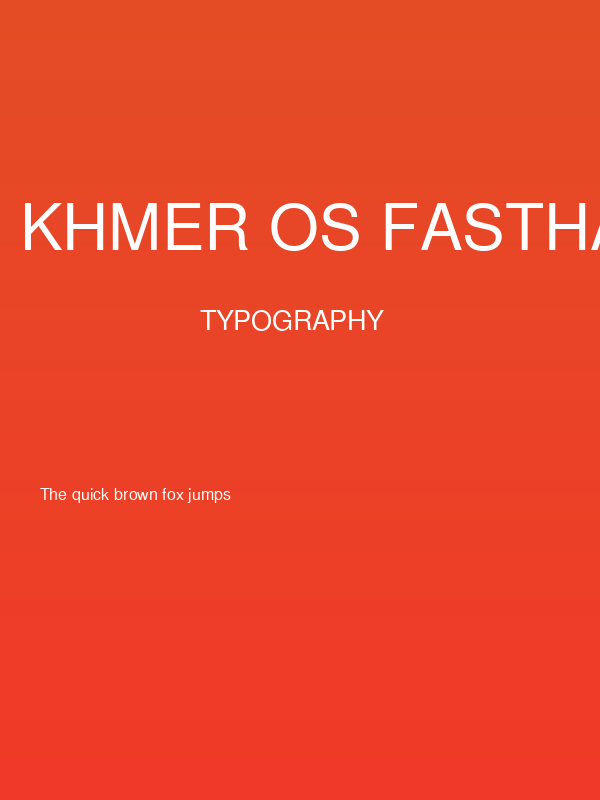 Khmer OS Fasthand Poster