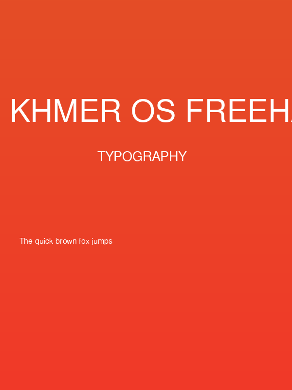 Khmer OS Freehand Poster