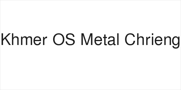 Khmer OS Metal Chrieng Logo