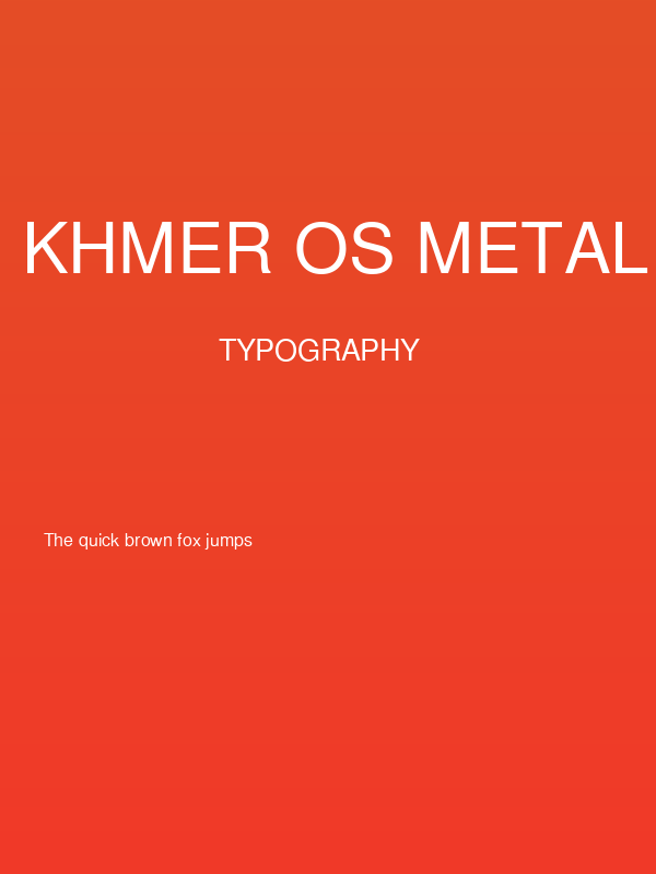 Khmer OS Metal Chrieng Poster