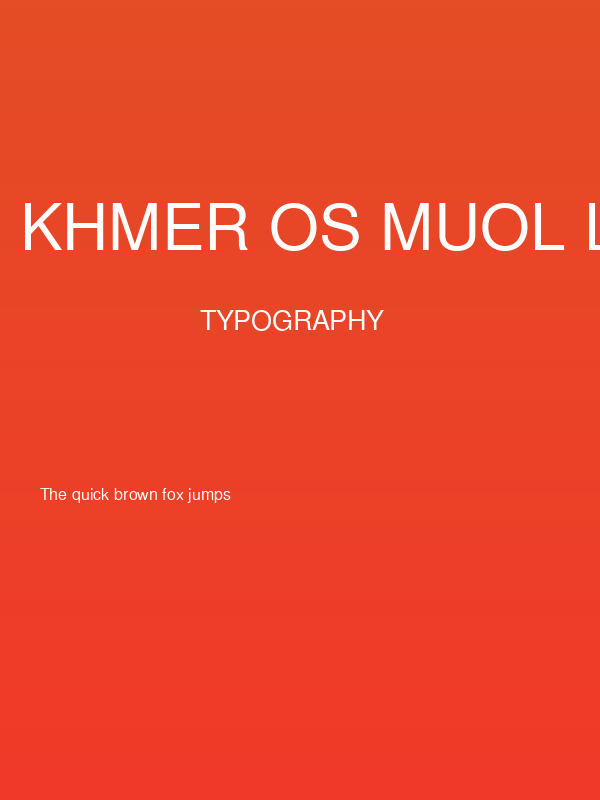 Khmer OS Muol Light Poster