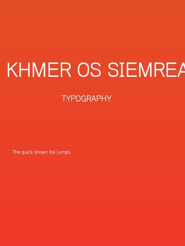 Khmer OS Siemreap Poster