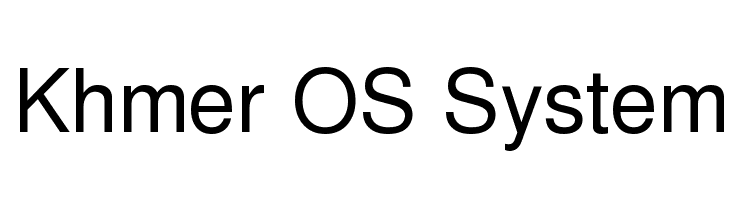 Khmer OS System Font - FFonts.net