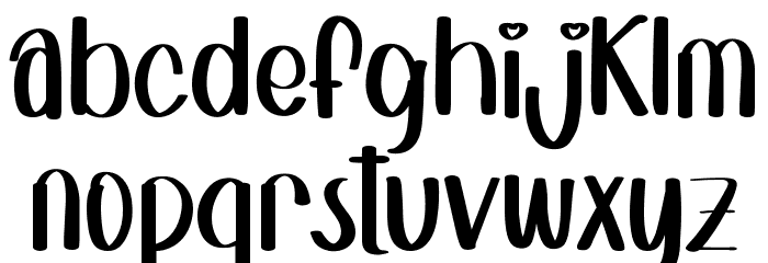 Khokie Rain Font LOWERCASE