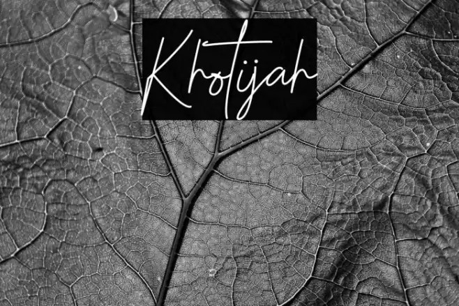 Khotijah Font examples