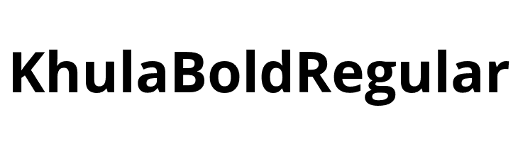 Khula Bold Regular Font