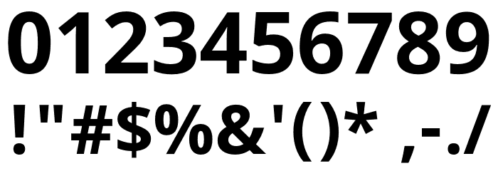 Khula Bold Regular Font OTHER CHARS