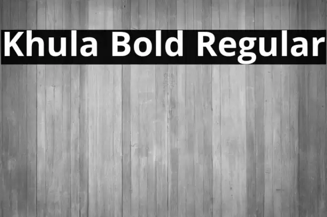 Khula Bold Regular Font examples