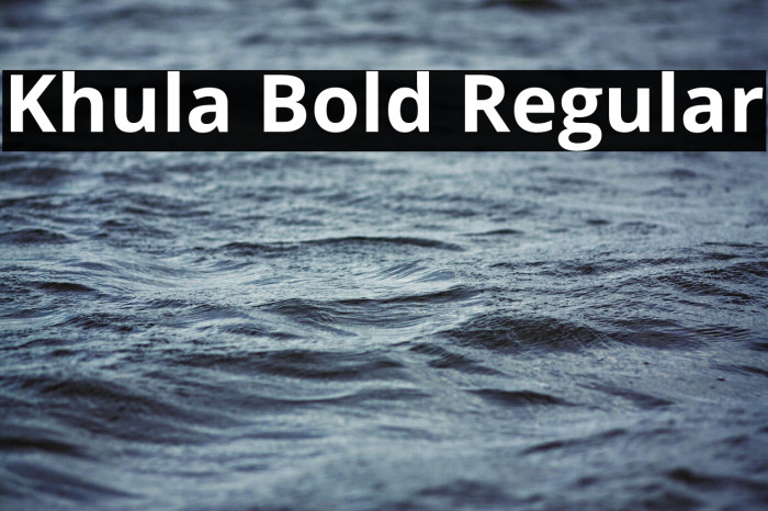 Khula Bold Regular Example 2