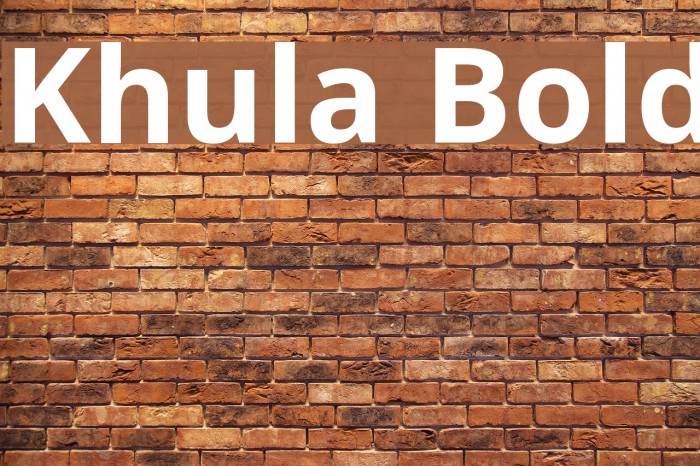 Khula Bold Font examples