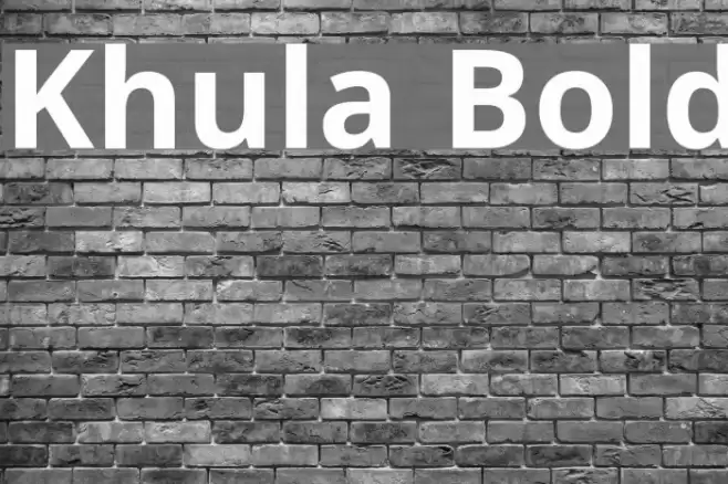 Khula Bold Fonte examples
