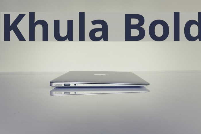 Khula Bold Font examples