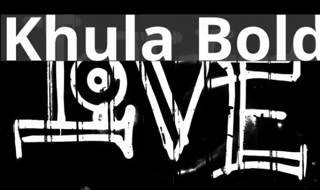 Khula Bold Fonte examples