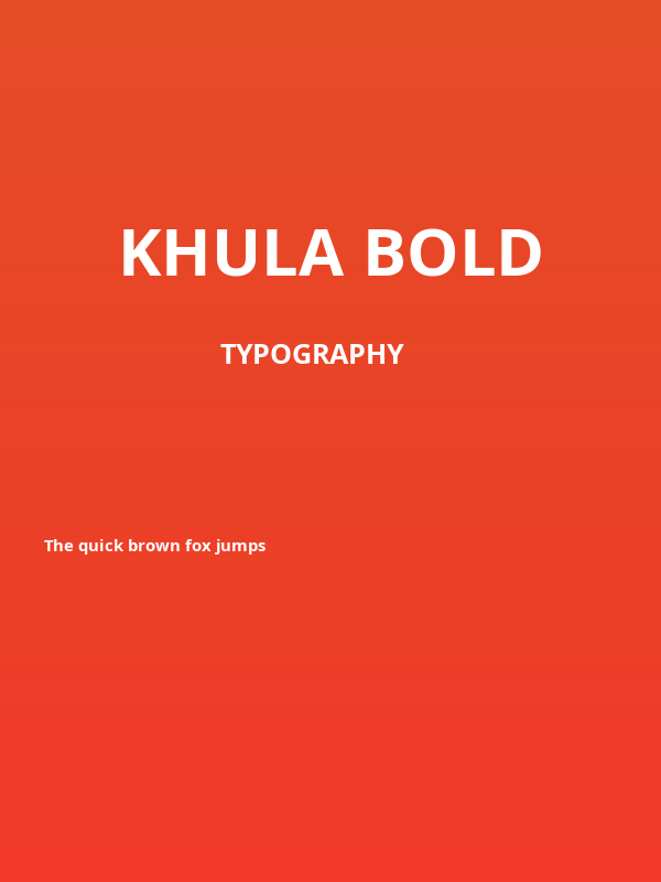 Khula Bold Poster