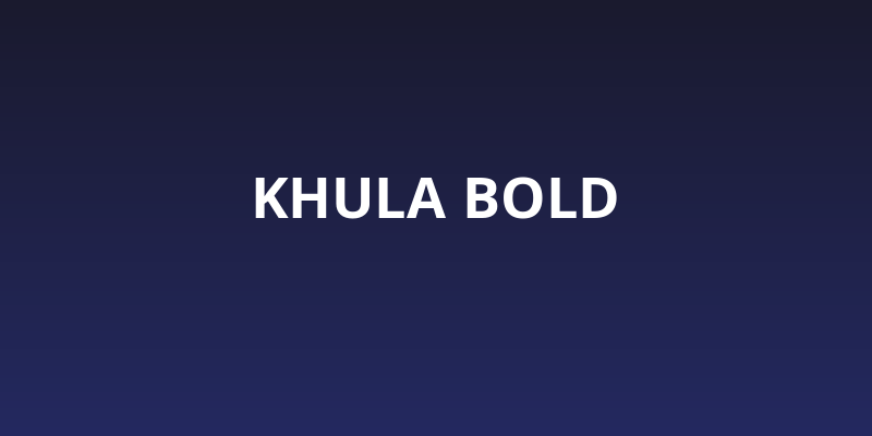Khula Bold Social Header