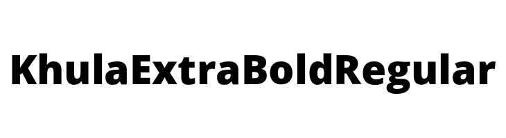 Khula ExtraBold Regular  Descarca Fonturi Gratis