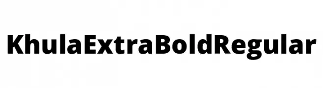Khula ExtraBold Regular  لخطوط تنزيل
