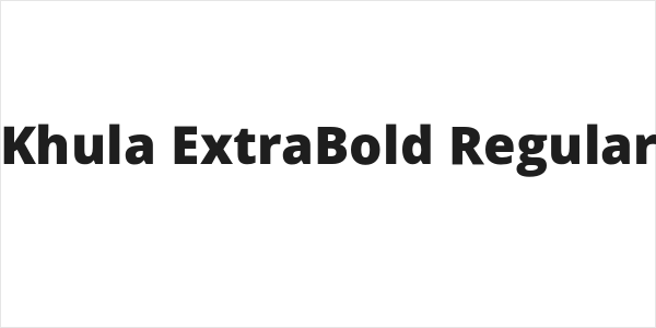 Khula ExtraBold Regular Logo