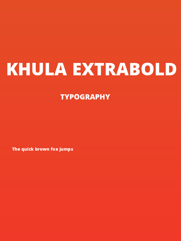 Khula ExtraBold Regular Poster