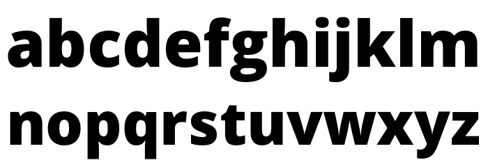 Khula ExtraBold Regular Font Litere mici