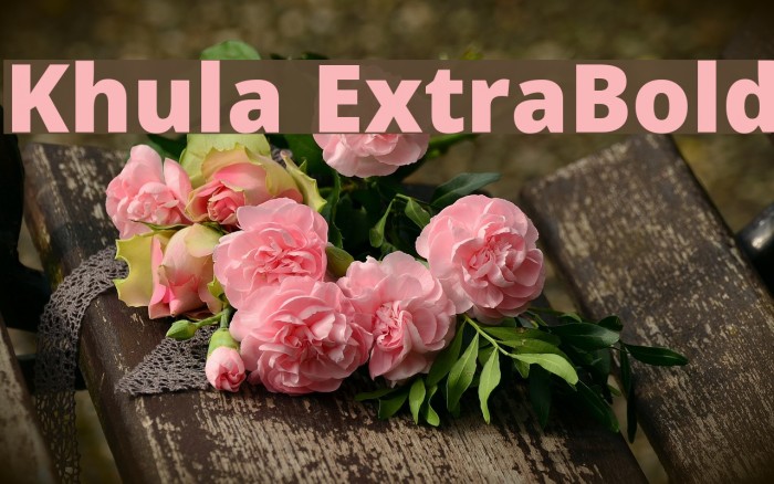 Khula ExtraBold Font examples