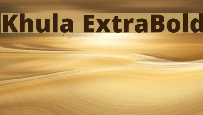 Khula ExtraBold Example 2