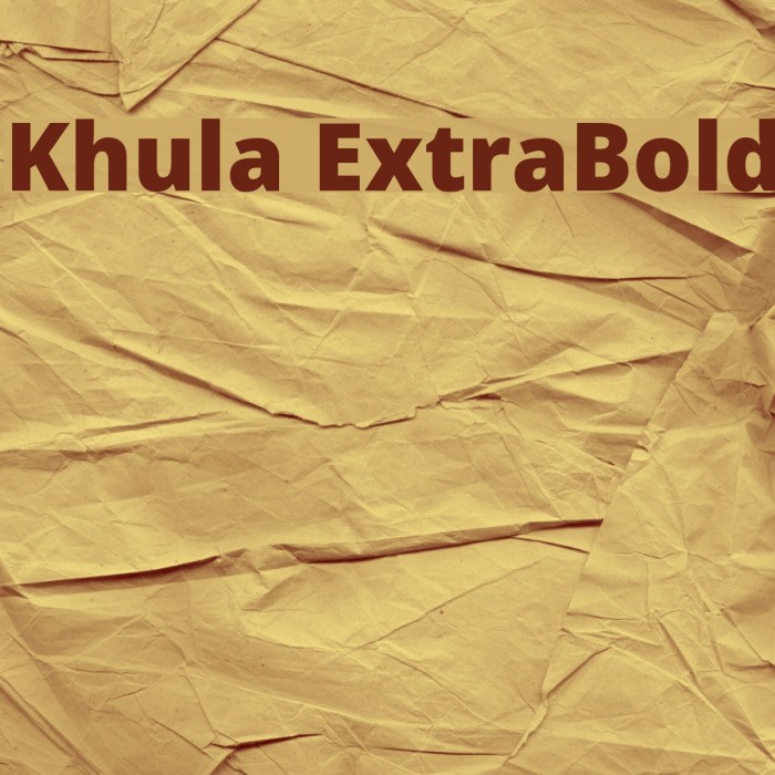 Khula ExtraBold Font examples