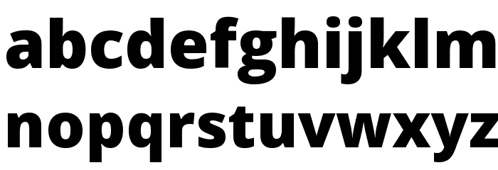 Khula ExtraBold Font LOWERCASE