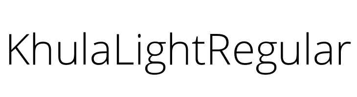 Khula Light Regular  免费字体下载