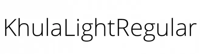 Khula Light Regular  Descarca Fonturi Gratis
