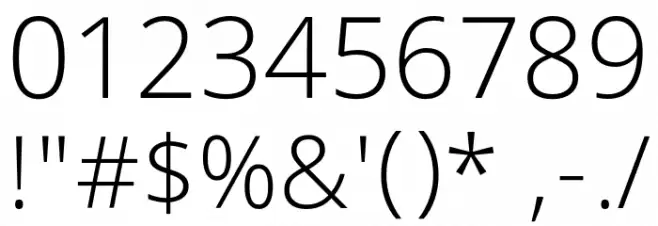 Khula Light Regular Font OTHER CHARS