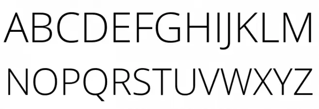 Khula Light Regular Font Litere mari