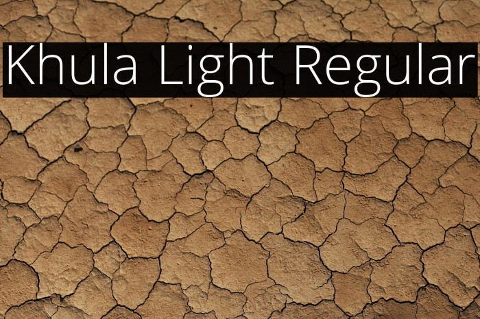Khula Light Regular Example 1