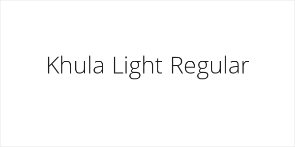 Khula Light Regular Logo