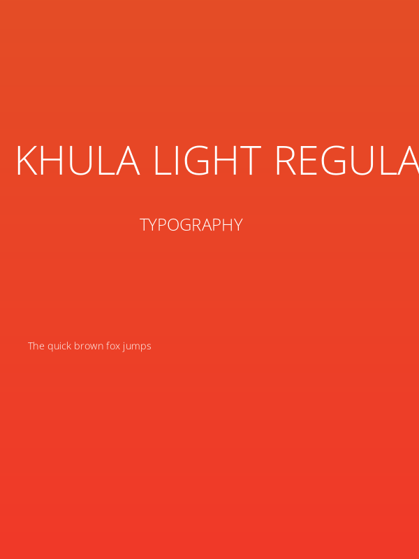 Khula Light Regular Poster