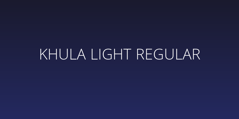 Khula Light Regular Social Header