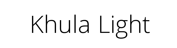 Khula Light Font